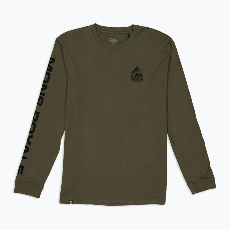 Pánska termoaktívna mikina Mons Royale Icon dark olive 4