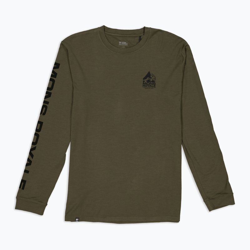 Pánsky termoaktívny longsleeve  Mons Royale Icon dark olive 4