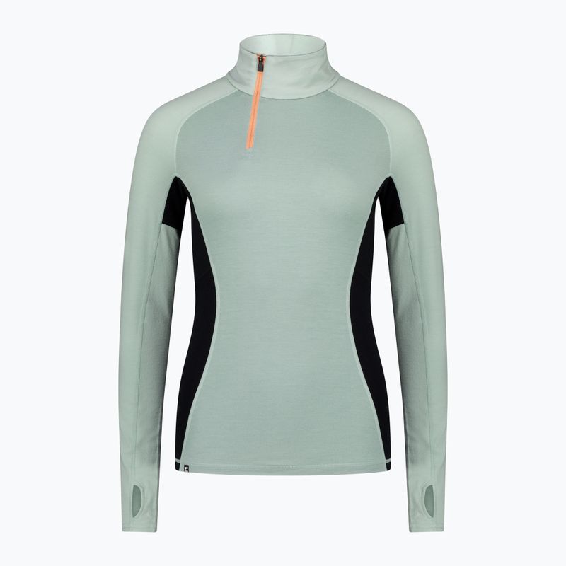 Pánsky termoaktívny longsleeve  Mons Royale Olympus Merino Base Layer 1/2 Zip dew/ black 5