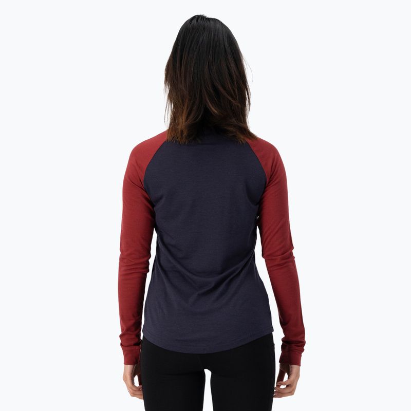 Dámska termoaktívna mikina Mons Royale Icon Raglan cherry/ 9 iron 3