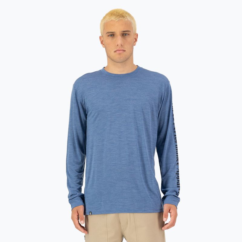 Pánska termoaktívna mikina Mons Royale Zephyr Tencel steel blue