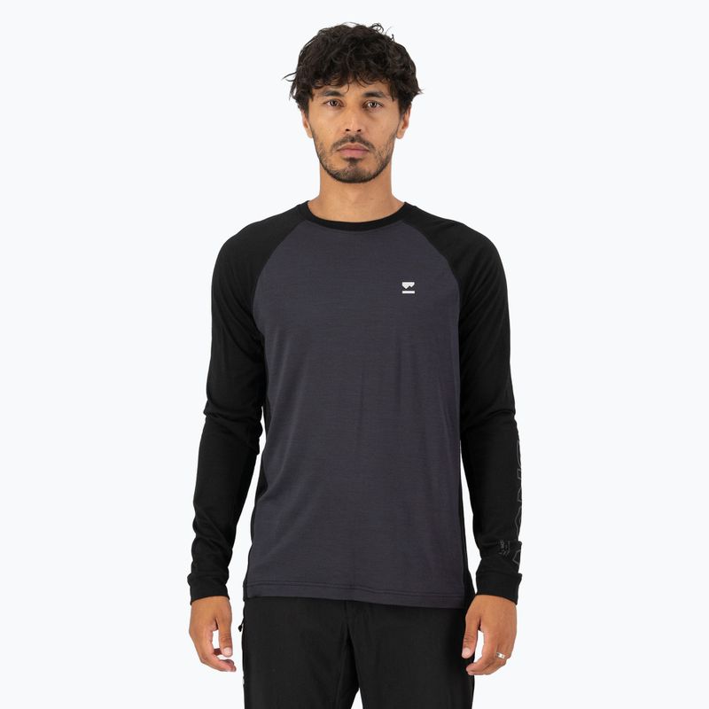 Pánske termo tričko s dlhým rukávom Mons Royale Tarn Merino 9 iron/black