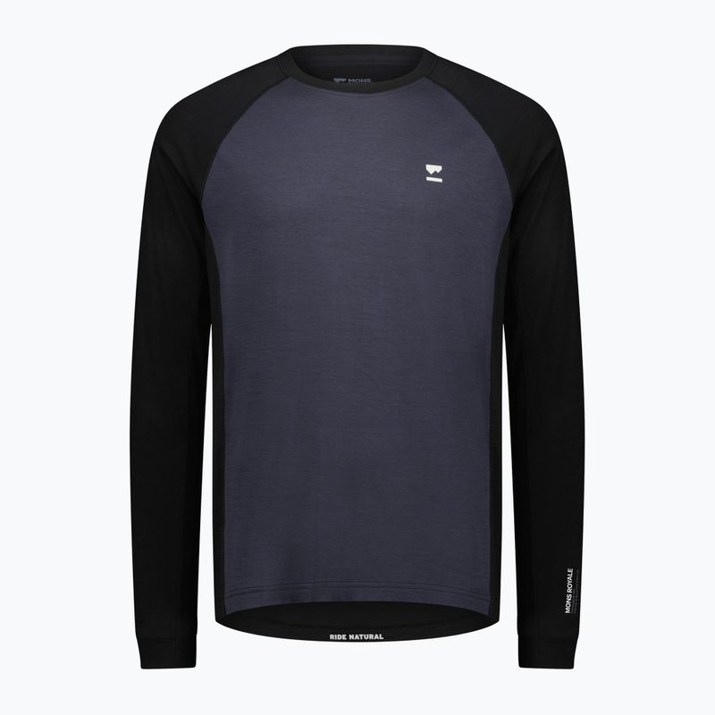 Pánske termo tričko s dlhým rukávom Mons Royale Tarn Merino 9 iron/black 3