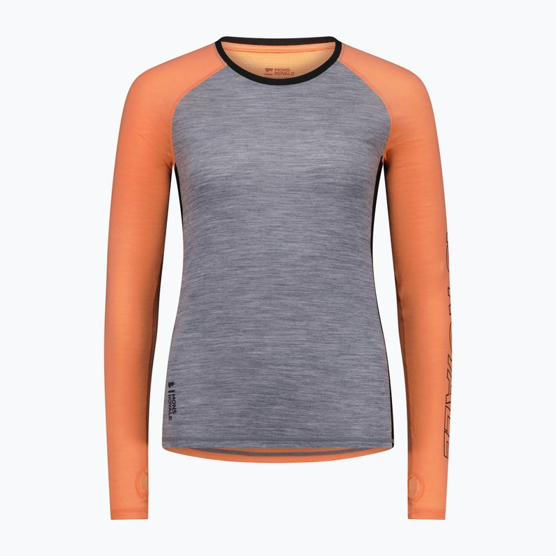Dámska termoakčná mikina Mons Royale Bella Tech grey heather/punch 3