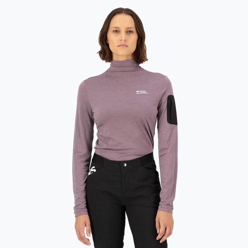 Dámska termoakčná mikina Mons Royale Diversion Mock Neck mauve