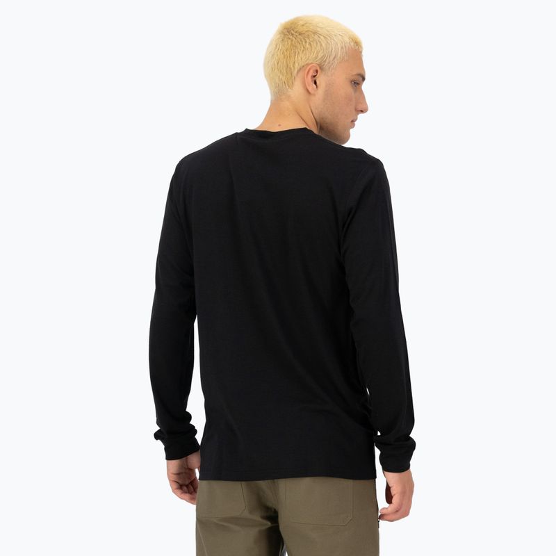 Pánske termoaktivne tričko s dlhým rukávom Mons Royale Icon black 2