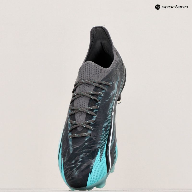 Futbalová obuv PUMA Ultra Ultimate Rush FG/AG strong gray/puma white/elektro aqua 15