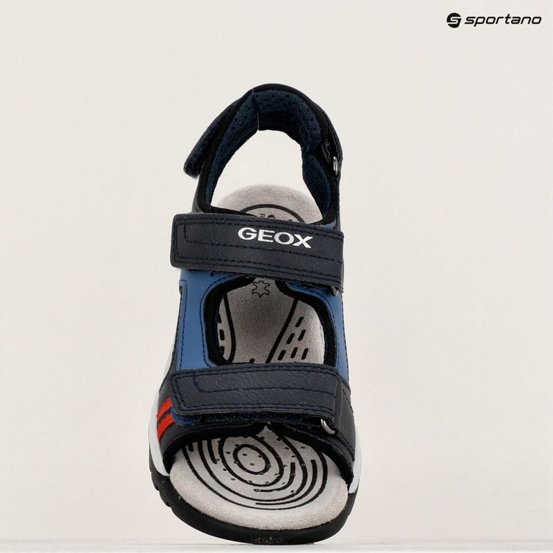 Juniorské sandále Geox Borealis ocean blue/red 16