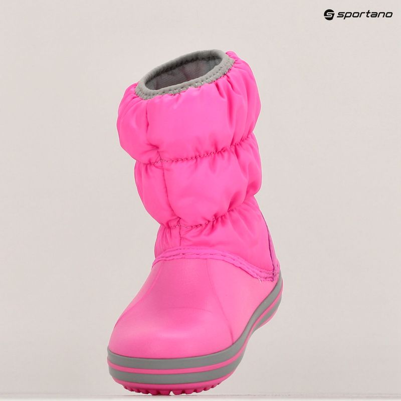 Detské snehové topánky Crocs Winter Puff electric pink/light grey 15