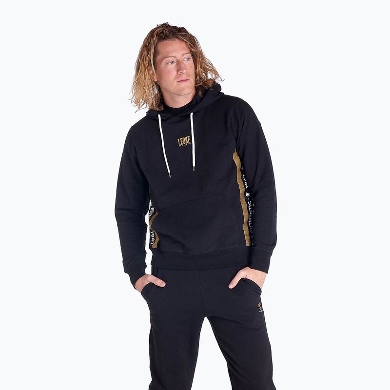 Pánska mikina LEONE 1947 Gold Hoody black