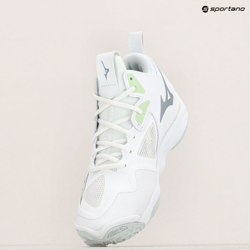 Dámska volejbalová obuv Mizuno Wave Momentum 3 Mid white/glacial/pantinagreen 9