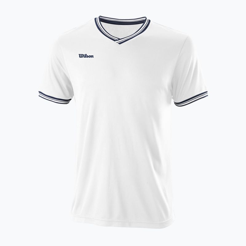 Pánske tenisové tričko Wilson Team II High V-Neck white WRA794102