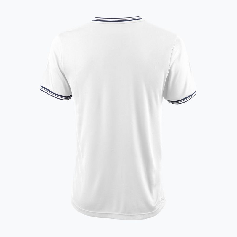 Pánske tenisové tričko Wilson Team II High V-Neck white WRA794102 2