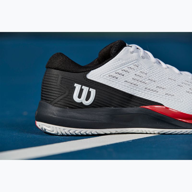 Pánska tenisová obuv Wilson Rush Pro Ace white/red/poppy red 8