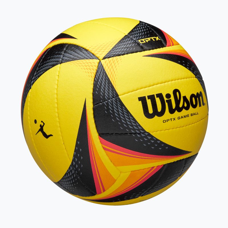 Volejbalová lopta Wilson OPTX AVP VB Game black/yellow veľkosť 5 2