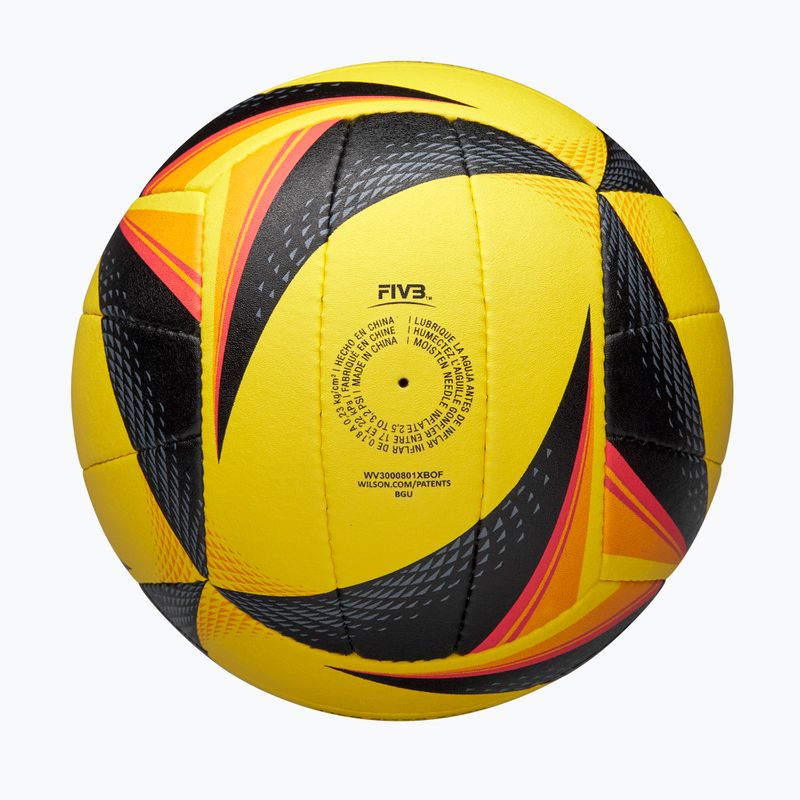 Volejbalová lopta Wilson OPTX AVP VB Game black/yellow veľkosť 5 5