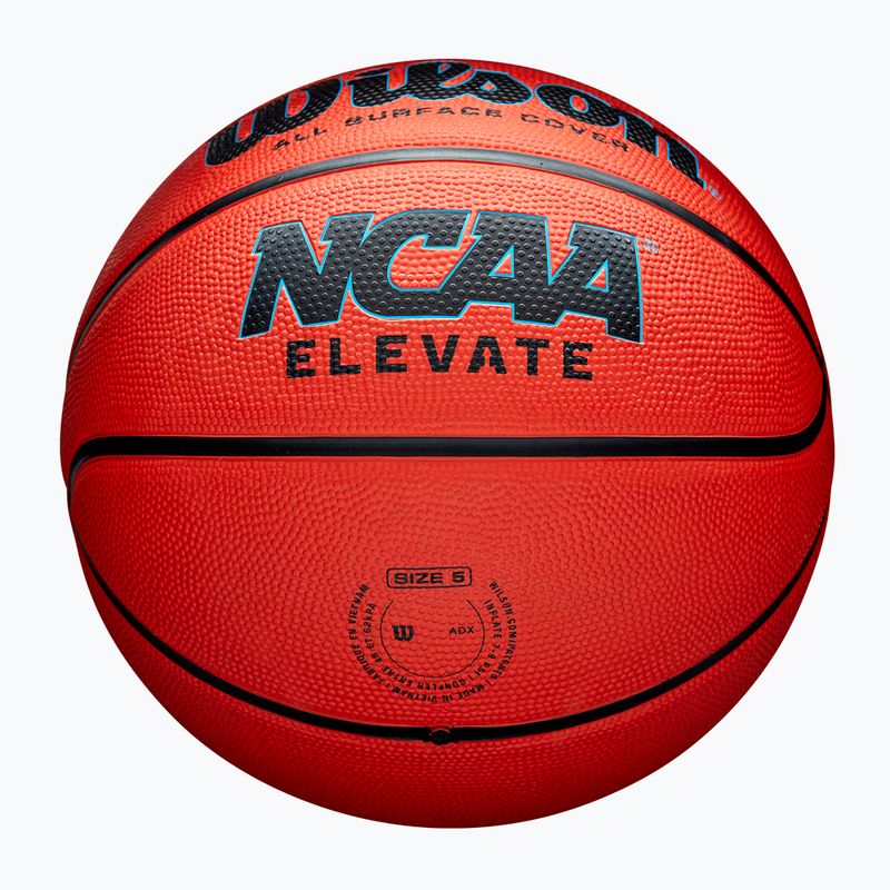 Basketbalová lopta detská Wilson NCAA Elevate orange/black veľkosť 5 5