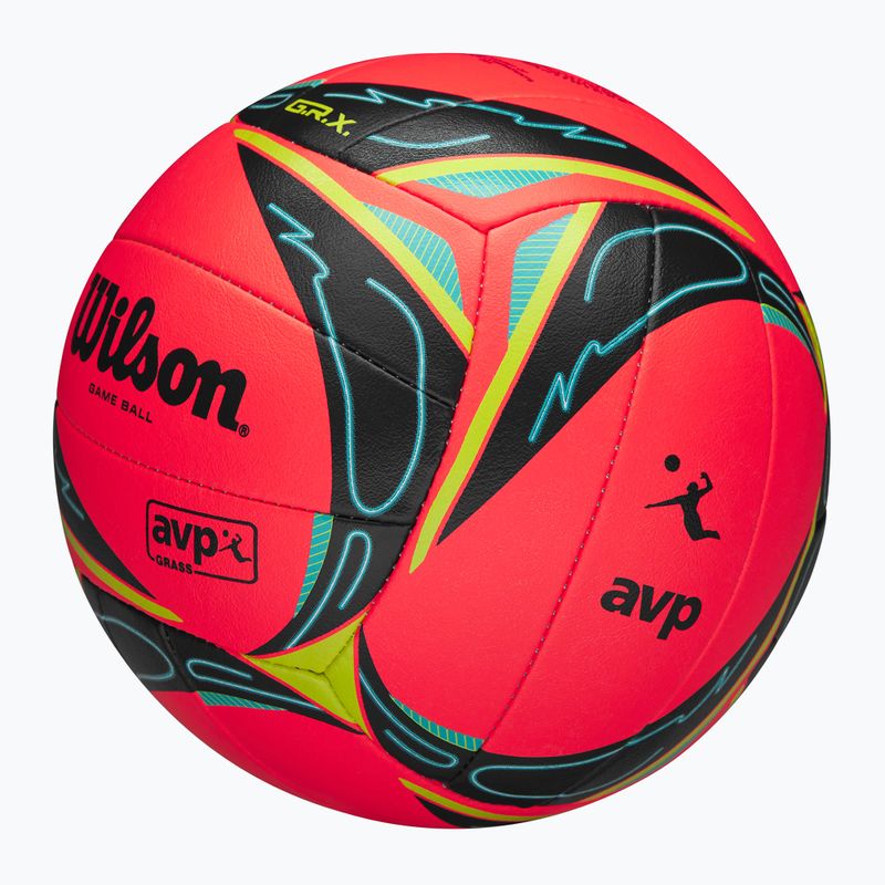 Lopta na plážový volejbal/na tráve Wilson AVP GRX Grass Game Ball red veľkosť 5 3