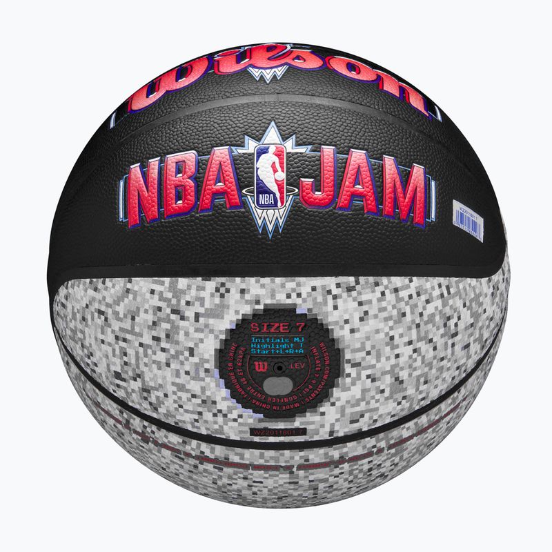 Basketbalová lopta Wilson NBA Jam Indoor Outdoor black/grey veľkosť 7 5