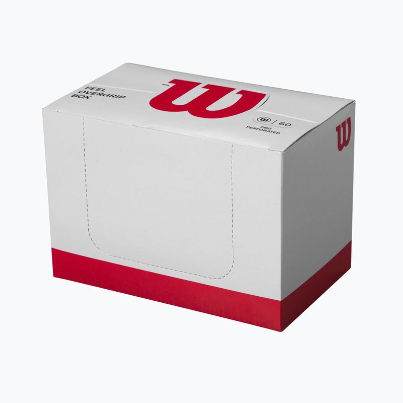 Wilson Pro Overgrip 60 Perforovaná krabička na tenisovú raketu 60 ks biela. 3