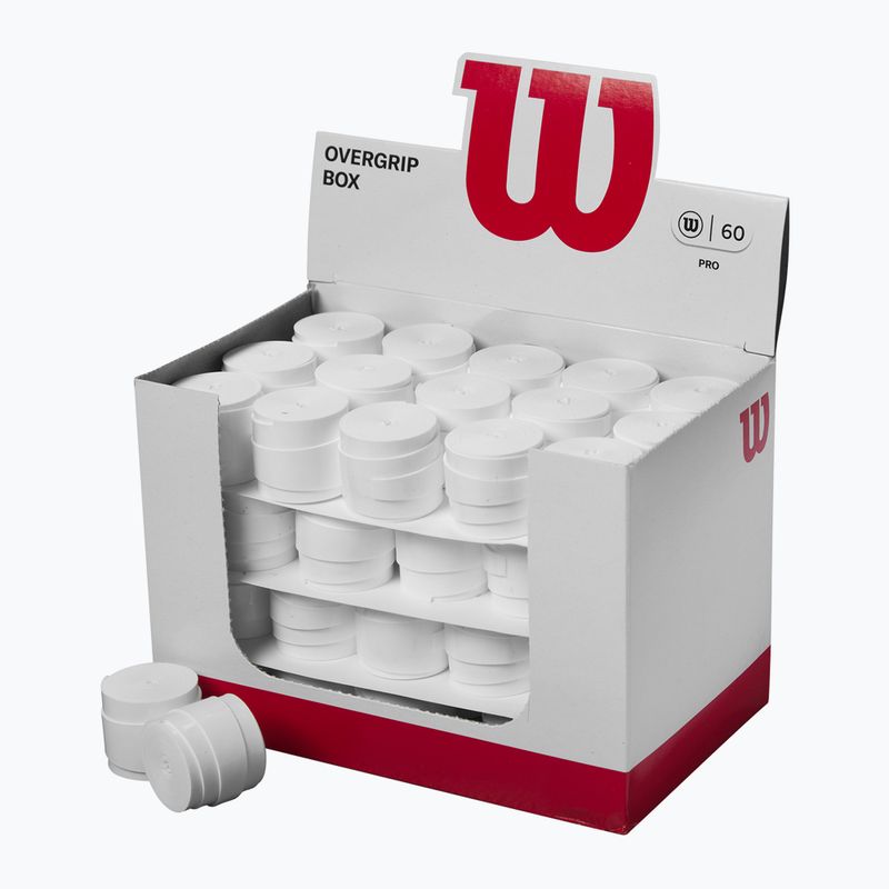 Wilson Pro Overgrip omotávka na tenisové rakety 60 ks biele.