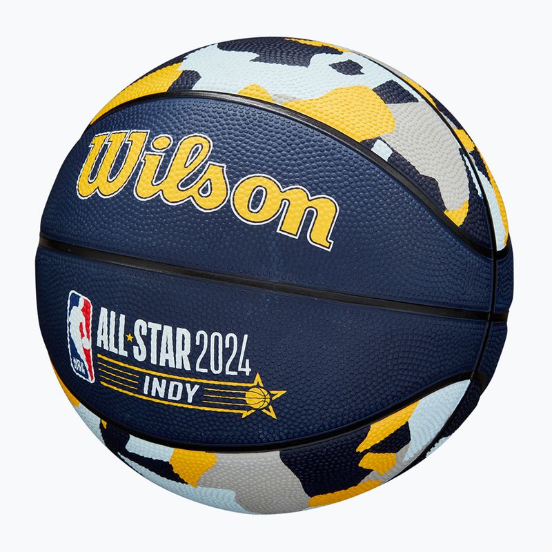 Basketbalová lopta detská Wilson 2024 NBA All Star Mini + krabica hnedá veľkosť 3 3