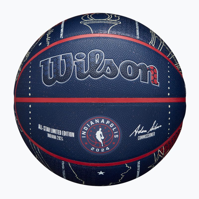 Basketbalová lopta Wilson 2024 NBA All Star Collector + krabica hnedá veľkosť 7