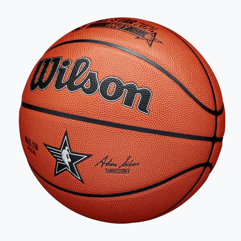 Basketbalová lopta Wilson 2024 NBA All Star Replika hnedá veľkosť 7 3