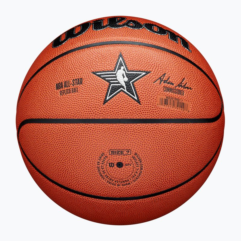 Basketbalová lopta Wilson 2024 NBA All Star Replika hnedá veľkosť 7 5