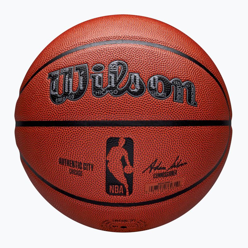 Basketbalová Lopta Wilson NBA Authentic City Chicago brown veľkosť 7 7