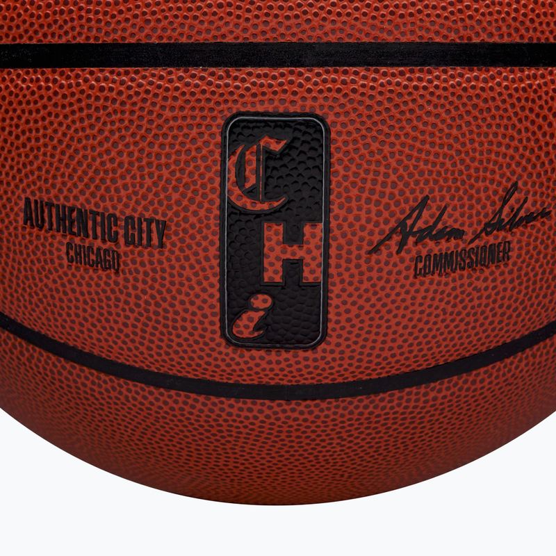 Basketbalová Lopta Wilson NBA Authentic City Chicago brown veľkosť 7 8