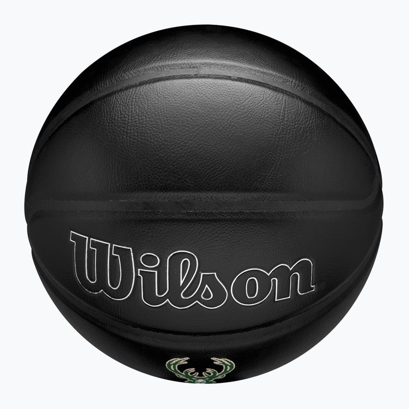 Basketbalová Lopta Wilson NBA Team Premiere Milwaukee Bucks black veľkosť 7 5