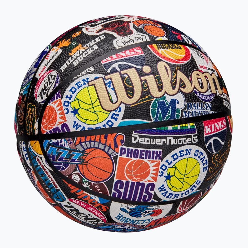 Basketbalová Lopta Wilson NBA All Team Retro multicolour veľkosť 7 2