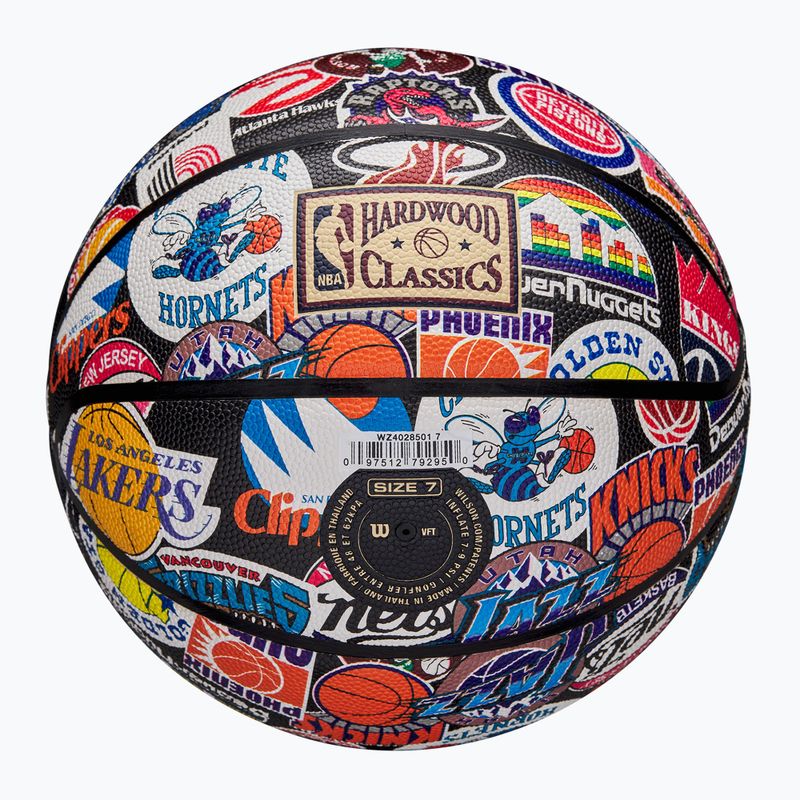 Basketbalová Lopta Wilson NBA All Team Retro multicolour veľkosť 7 6