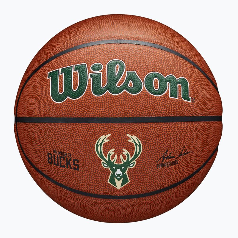 Basketbalová Lopta Wilson NBA Team Alliance Milwaukee Bucks brown veľkosť 7