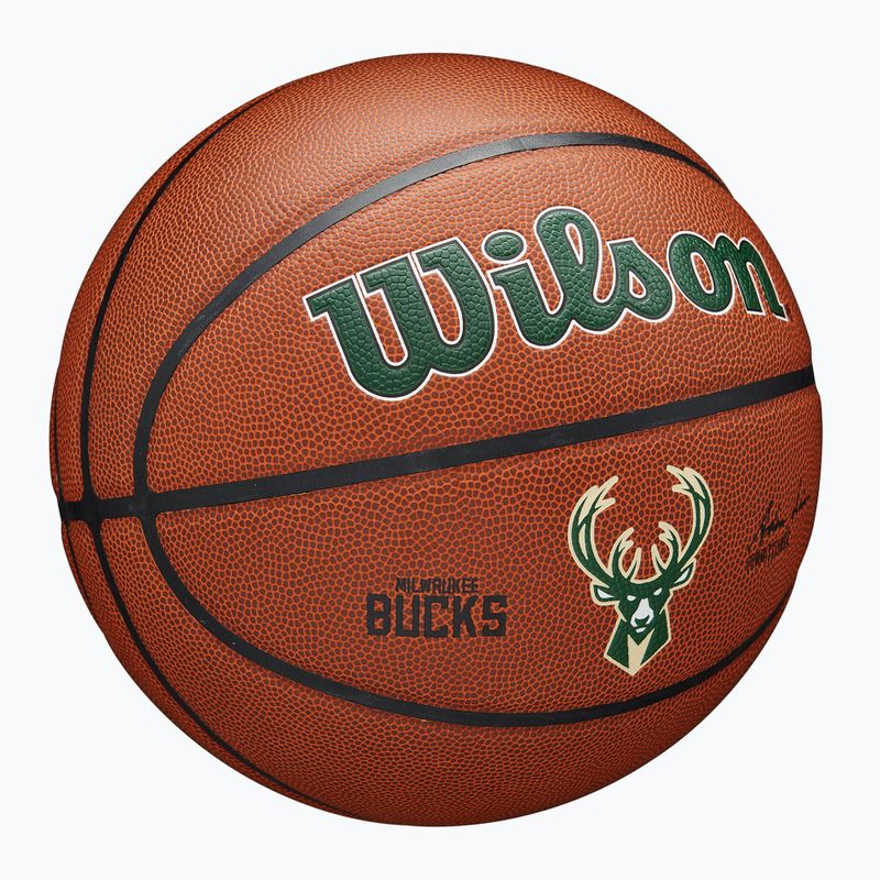 Basketbalová Lopta Wilson NBA Team Alliance Milwaukee Bucks brown veľkosť 7 2