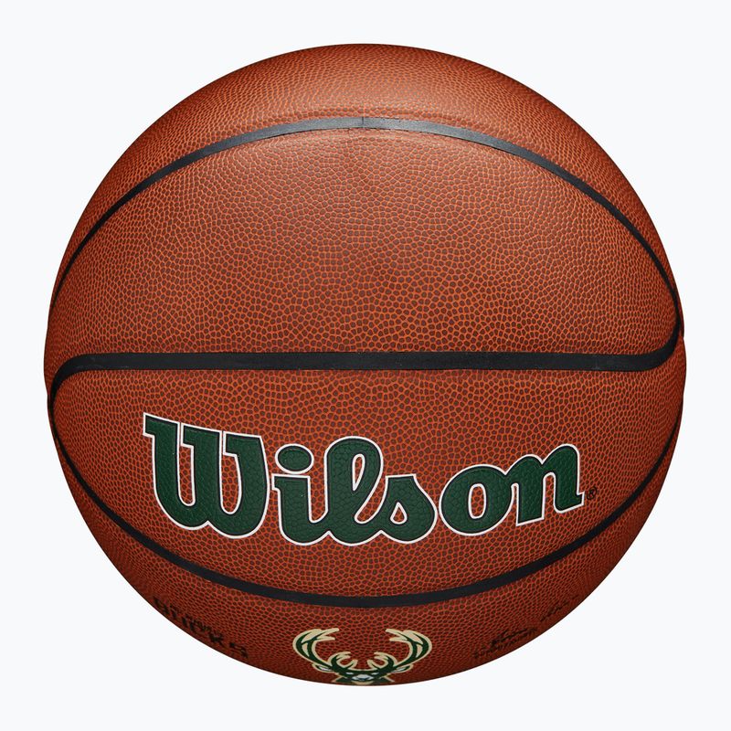 Basketbalová Lopta Wilson NBA Team Alliance Milwaukee Bucks brown veľkosť 7 5