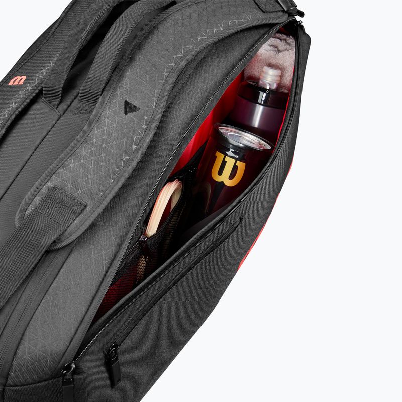 Tenisová taška Wilson Clash V3 Super Tour 6PK black/infrared 8