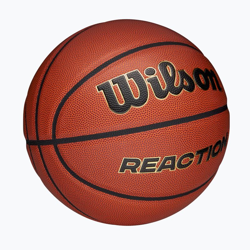 Basketbalová lopta Wilson Reaction Pro brown/gold veľkosť 7 2