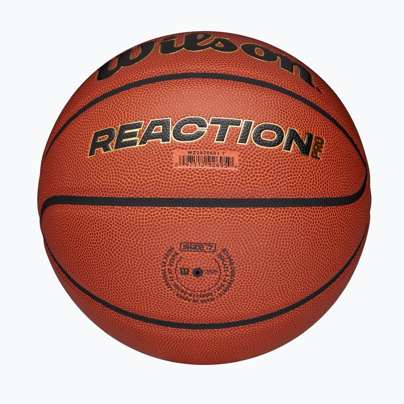 Basketbalová lopta Wilson Reaction Pro brown/gold veľkosť 7 6