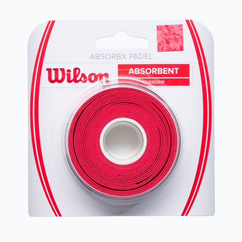 Omotávky na padelové rakety Wilson Absorbx Overgrip Padel 3 ks. red