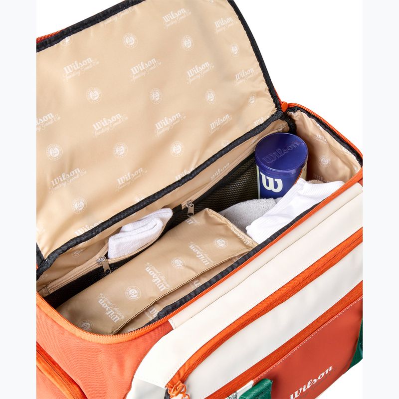 Tenisová taška Wilson Roland Garros Small Duffel 2026 cream/clay/green 6