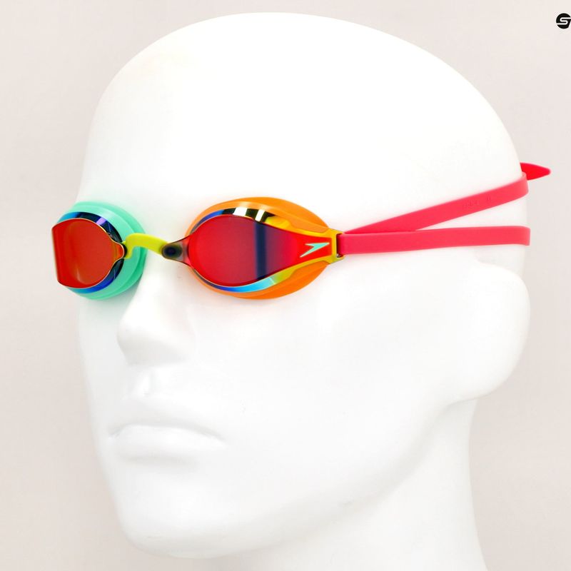 Plavecké okuliare Speedo Fastskin Speedsocket 2 Mirror harlequin green/mandarin peel/true cobalt 7