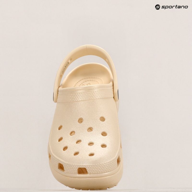 Dámske Šľapky Crocs Classic Shimmer Platform Clog vanilla 10