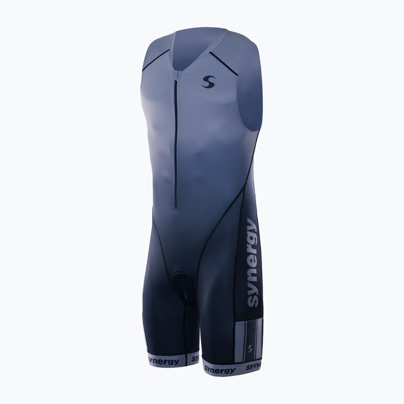 Pánsky triatlonový oblek Synergy Elite Sleeveless Trisuit smoke gray
