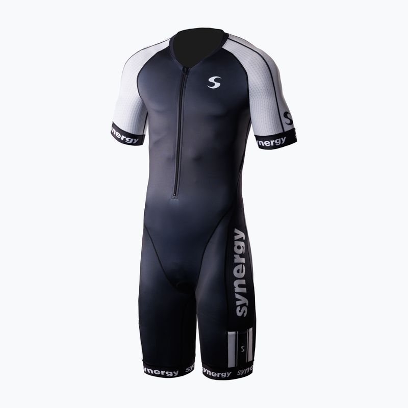Pánsky triatlonový oblek Synergy Elite Short Sleeve Trisuit salt & pepper