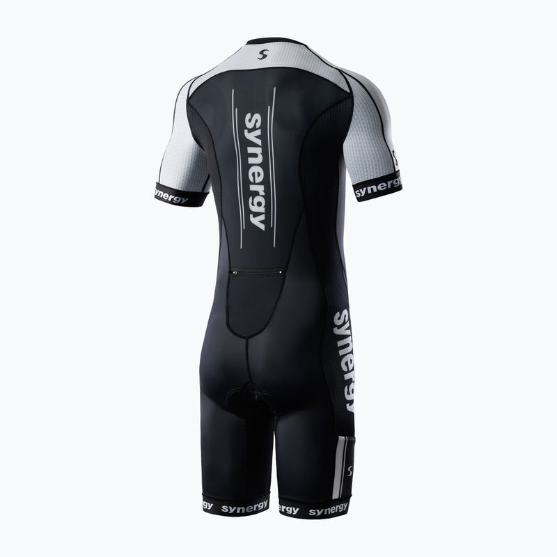 Pánsky triatlonový oblek Synergy Elite Short Sleeve Trisuit salt & pepper 2