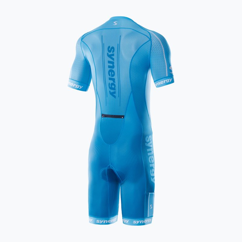 Pánsky triatlonový oblek Synergy Elite Short Sleeve Trisuit cobalt blue 2