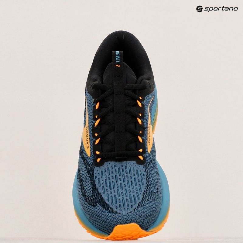 Pánska bežecká obuv Brooks Revel 7 storm blue/black/orange pop 10