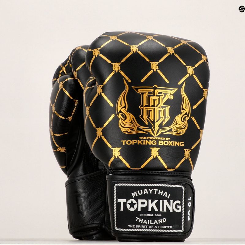 Boxerské rukavice Top King Boxing Chain black/gold 6